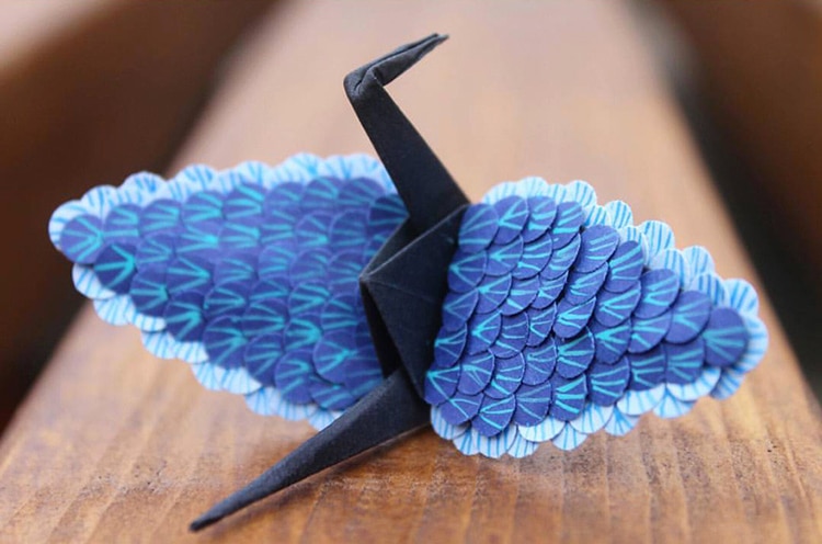 Grues en origami par Cristian Marianciuc