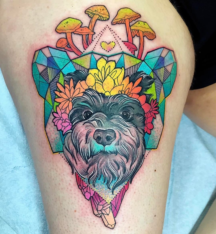 Psychedelic Animal Tattoos by Katie Shocrylas