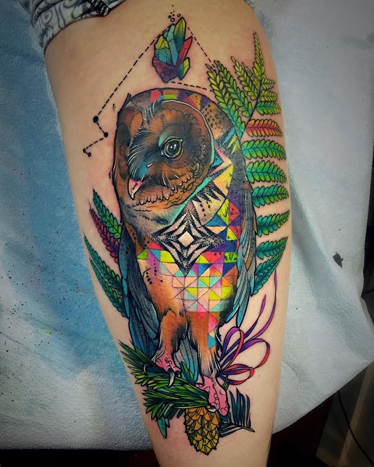Psychedelic Animal Tattoos by Katie Shocrylas