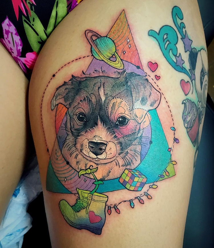 Psychedelic Animal Tattoos by Katie Shocrylas