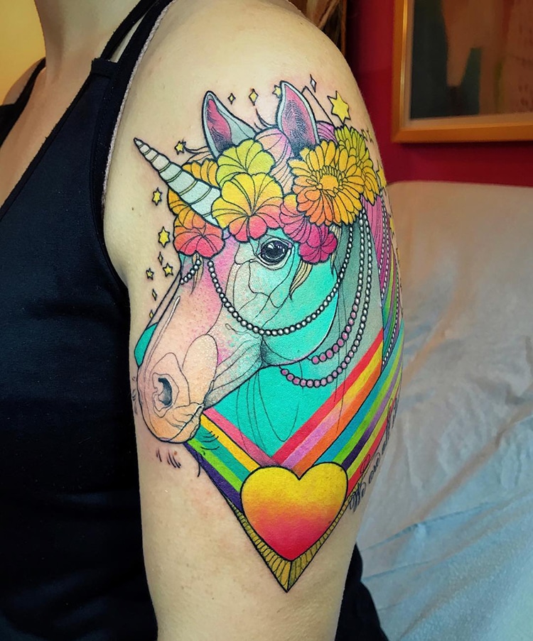 Psychedelic Animal Tattoos by Katie Shocrylas