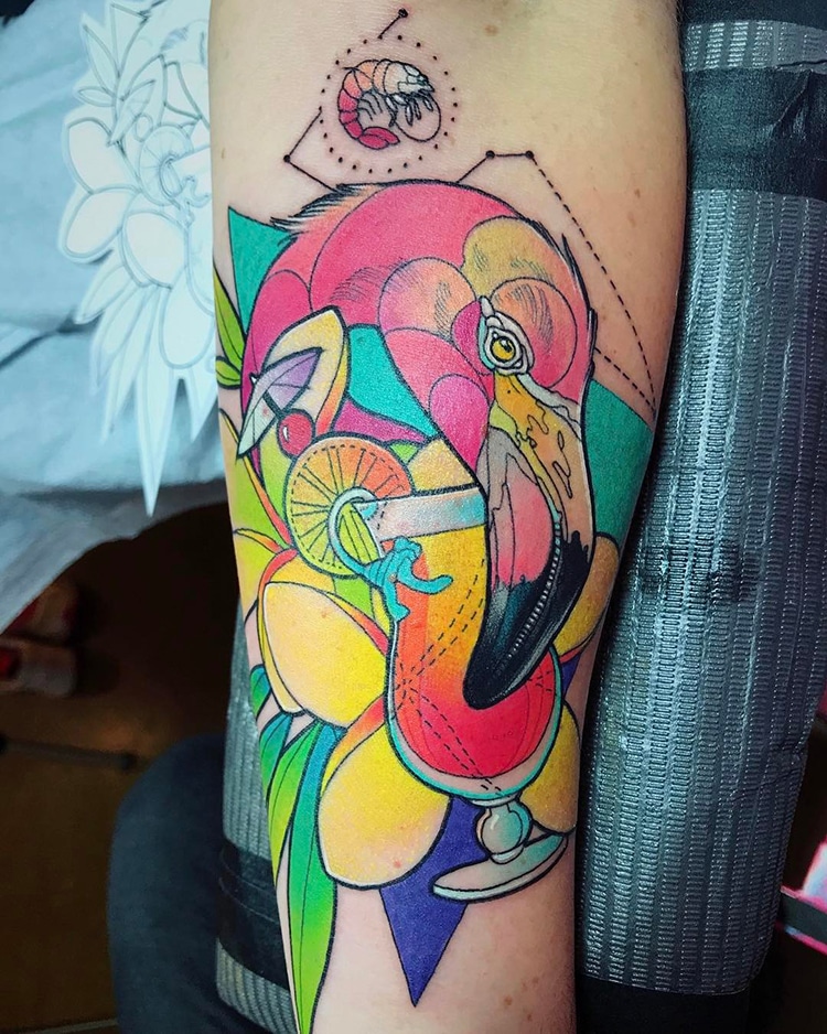 Psychedelic Animal Tattoos by Katie Shocrylas