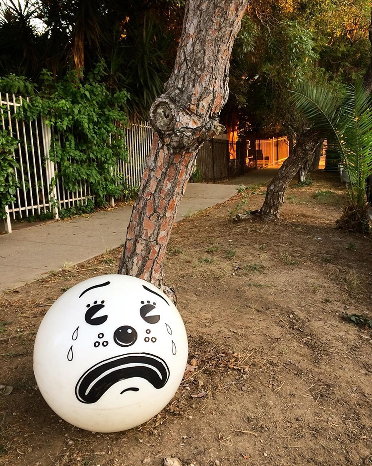 Sad Clown Face Discarded Objects by Lonesome Town