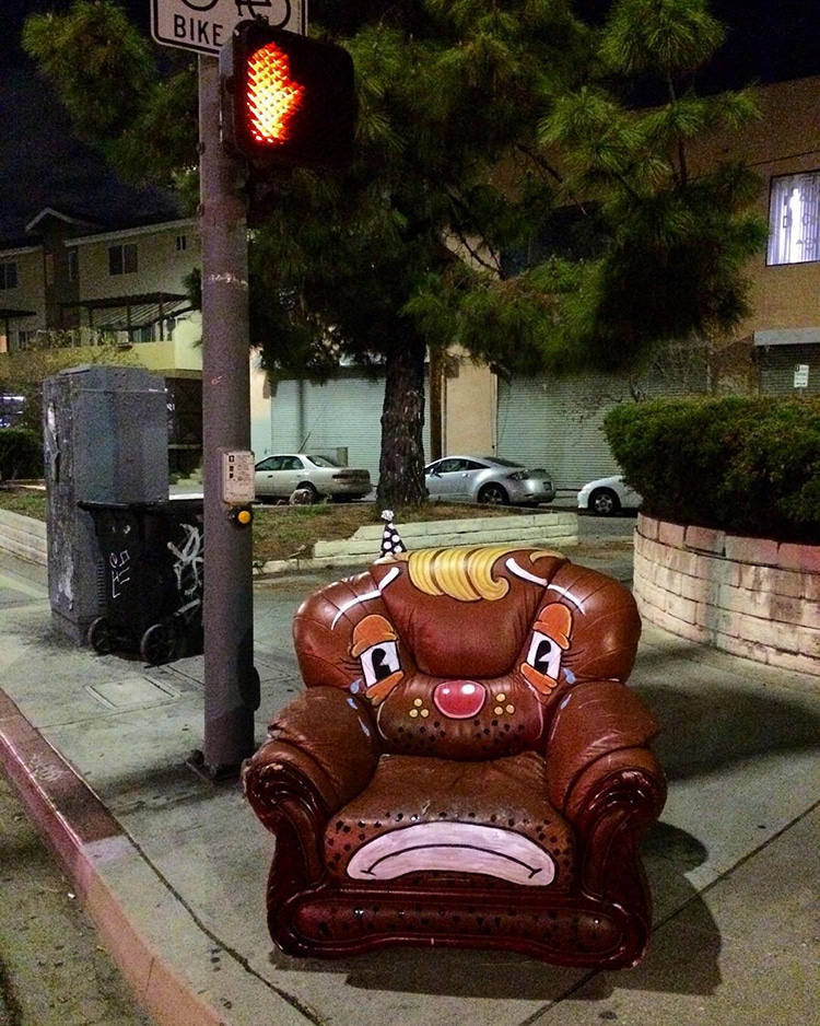 Sad Clown Face Discarded Objects by Lonesome Town