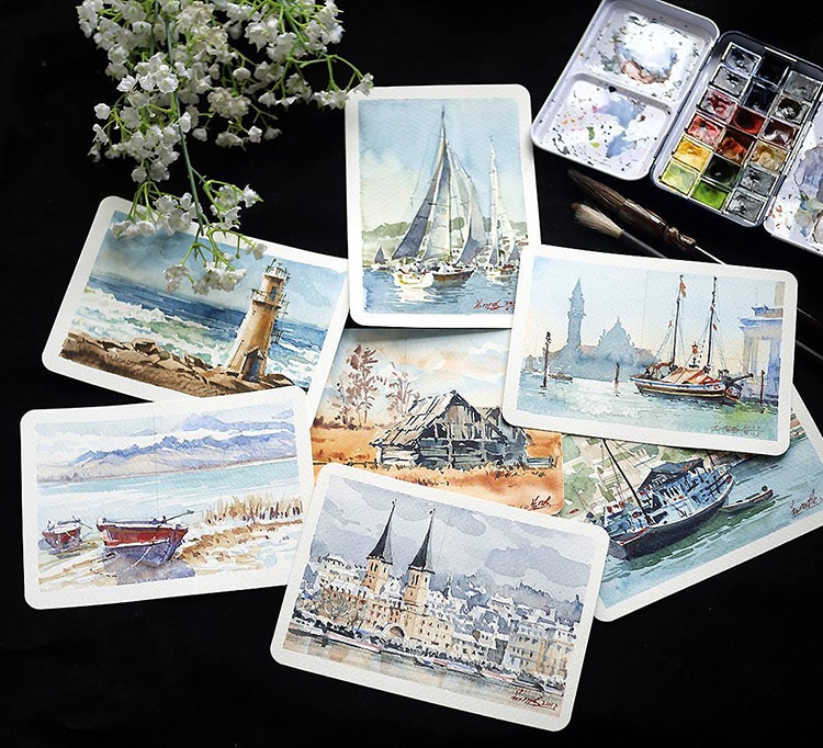 Watercolor Paintings by Kwan Yeuk Pang