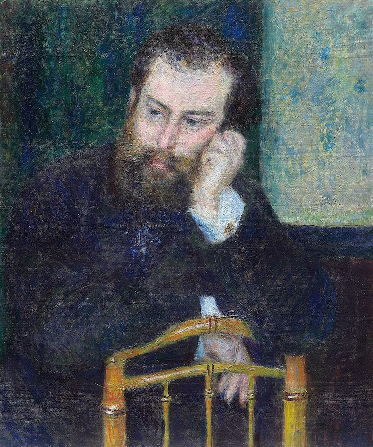 Portrait of Alfred Sisley by Renoir