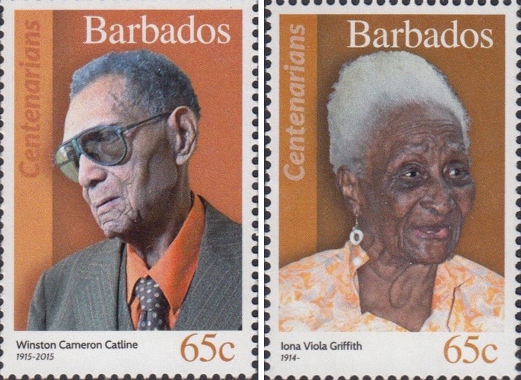 Centenarians of Barbados Stamps