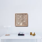 Minimalist City Map Wall Art is Made From Layers of Laser-Cut Wood