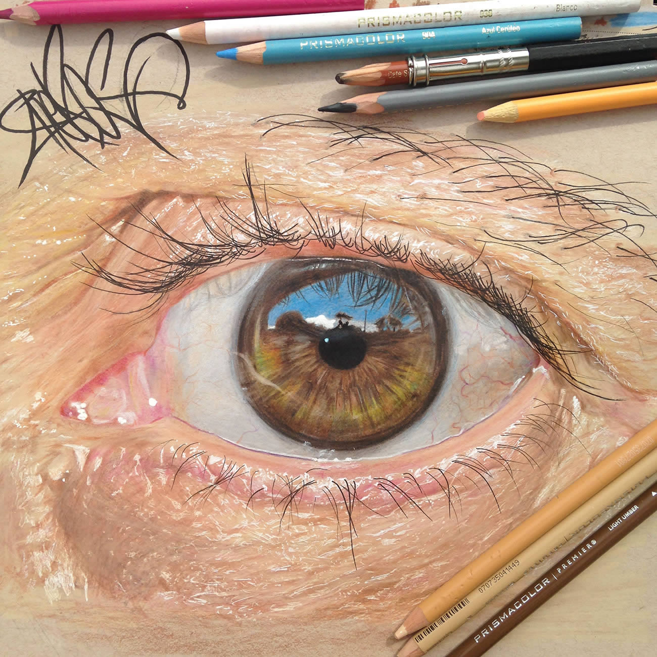 color pencil drawings of people