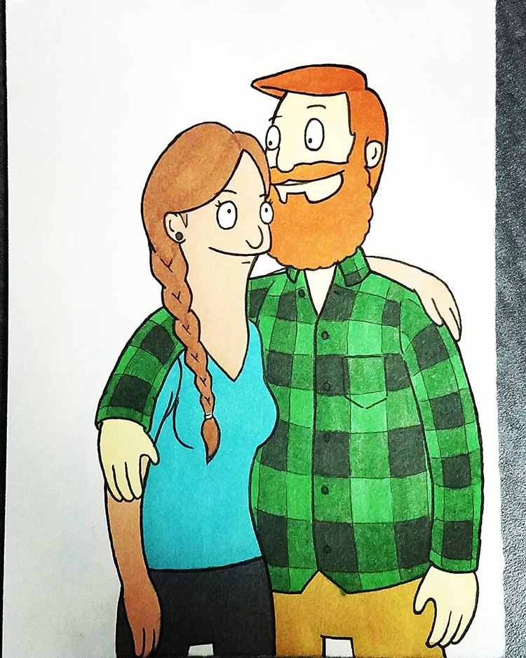 Character Artist Illustrates Himself And His Girlfriend In 10