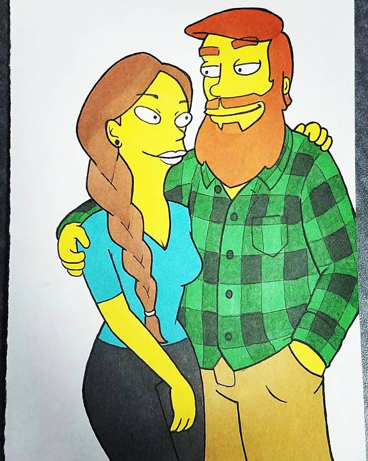Couple Illustrations in Different Cartoon Styles by Kells O’Hickey