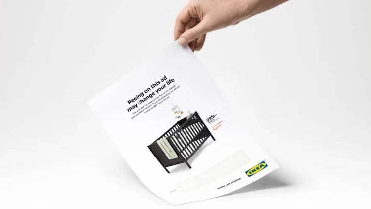 Printed Ikea Ad Encourages Expectant Mothers To Pee On The Page