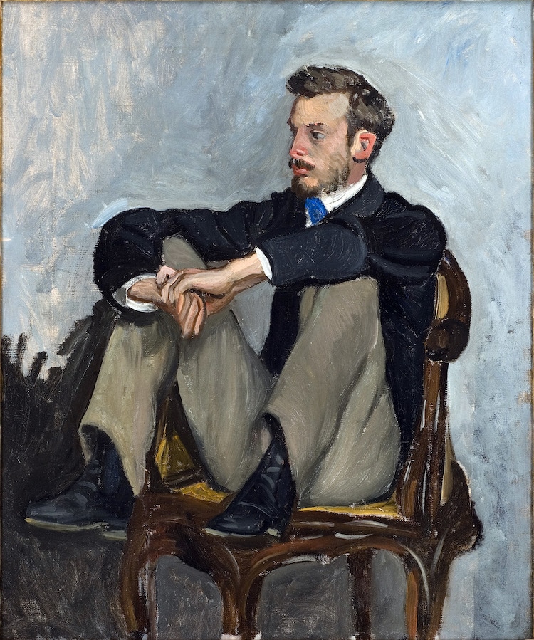 Portrait of Renoir by Bazille