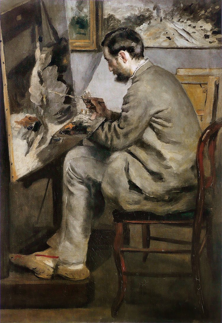 Portrait of Frederic Bazille by Renoir