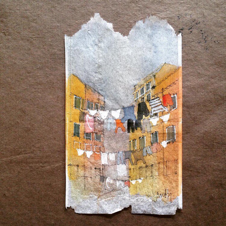 Tea Bag Paintings by Ruby Silvious