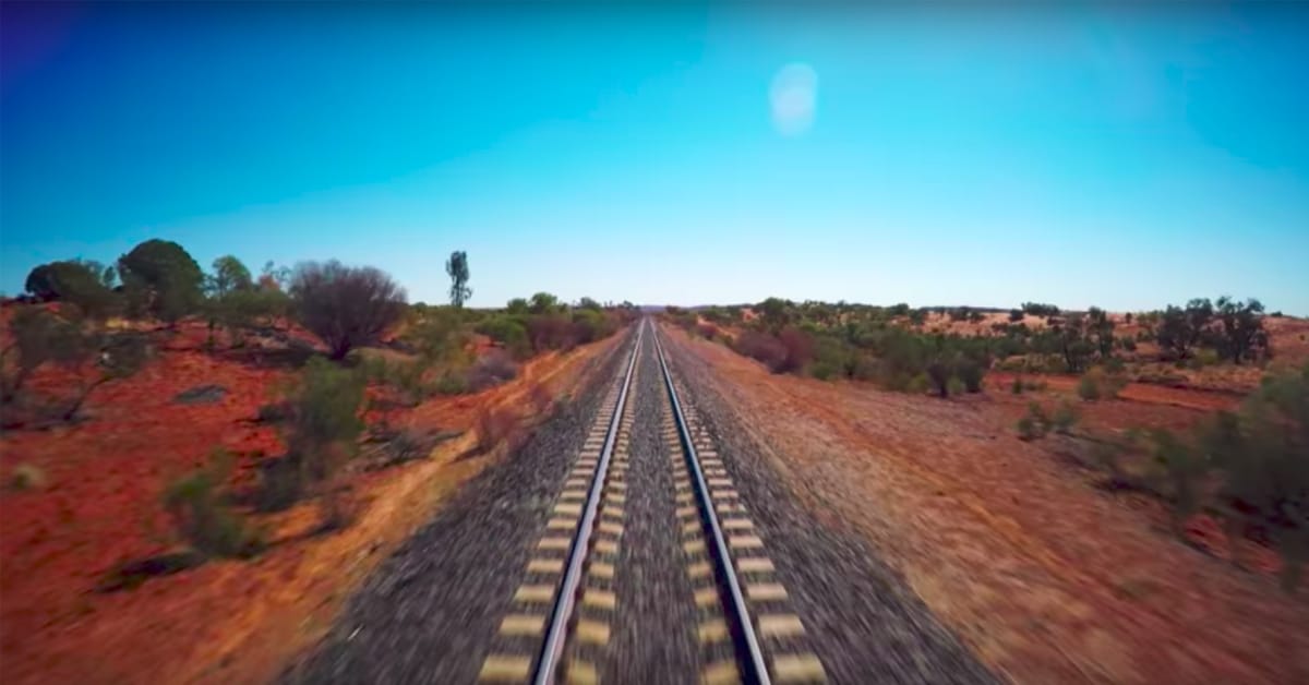 404 error page deisgn example #420: Australia’s 17-hour TV Show Reveals The Incredible Beauty of The Ghan Train Journey in Real Time