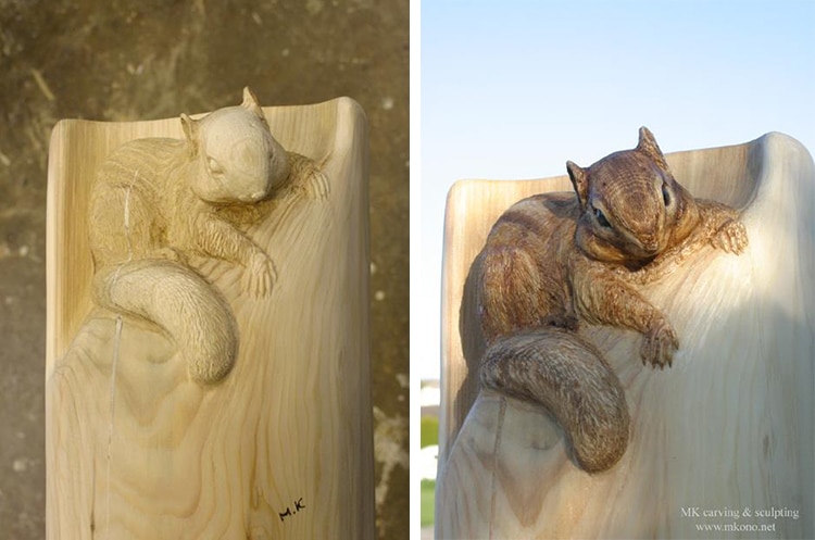 Animal Woodcarving Sculptures by Mori Kono