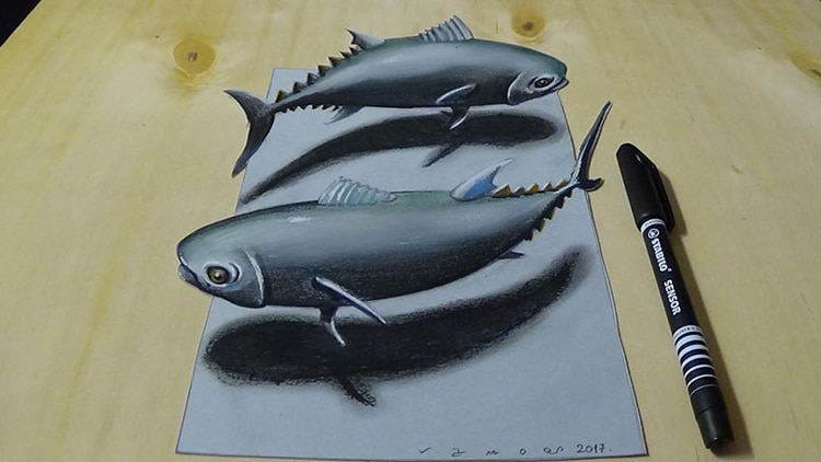 Artist Creates 3D Drawings Inspired by Anamorphic Art