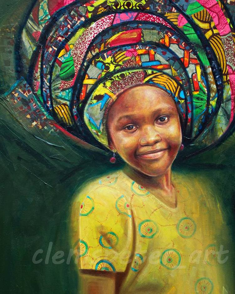 Oil Painting by Contemporary African Artist Clement Mmaduako Nwafor