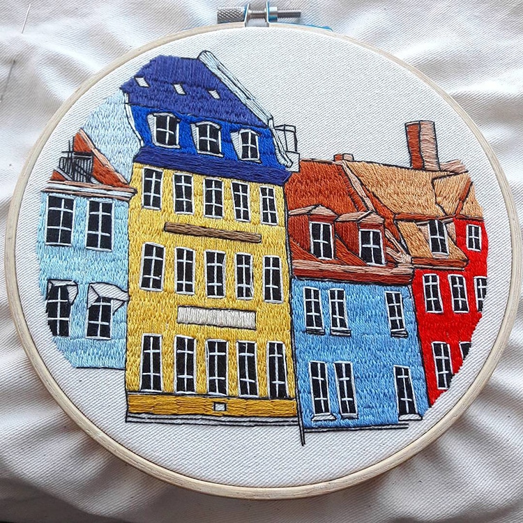 Architectural Embroidery Designs by Le Kadre