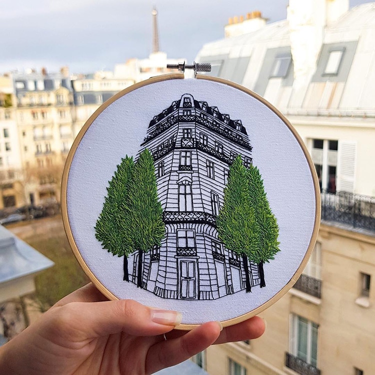 Architectural Embroidery Designs by Le Kadre