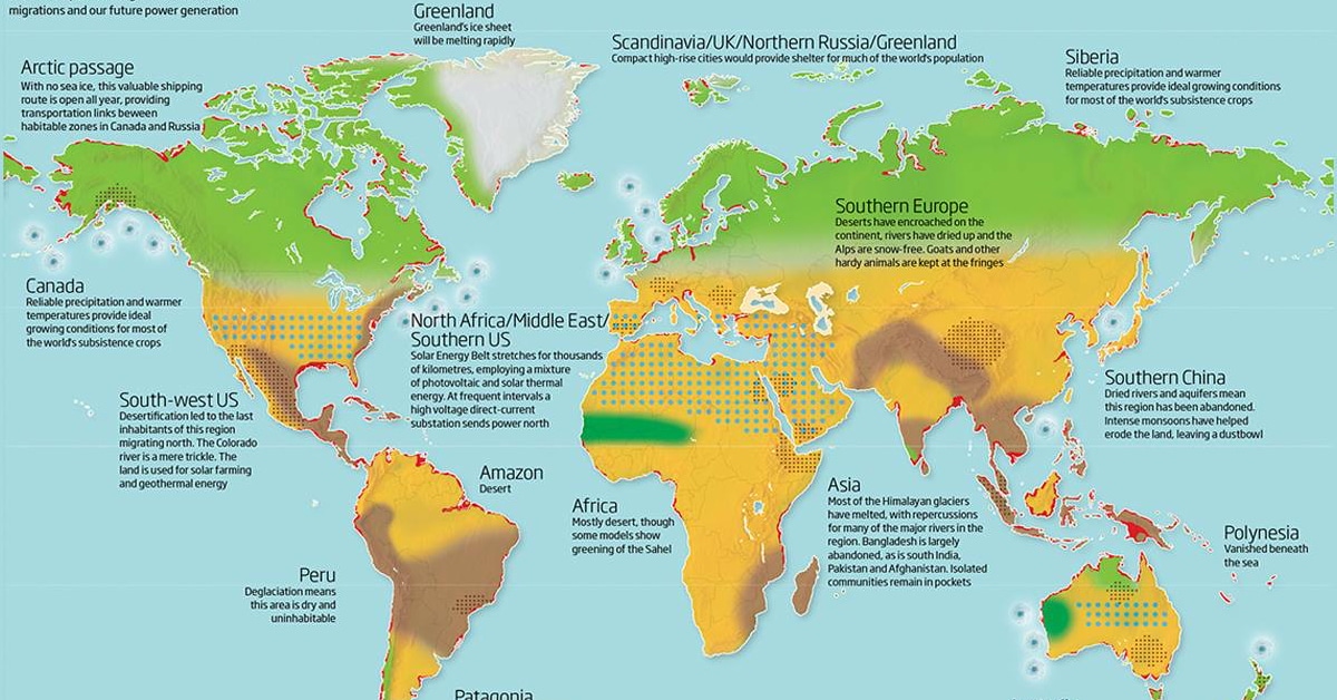 climate change map of the world Global Warming Map By Parag Khanna Shows Results Of 4c Temp Rise climate change map of the world