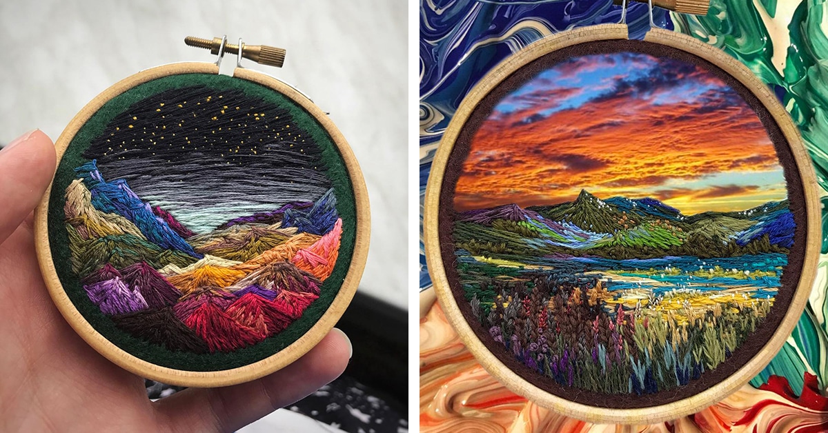 Artist Vera Shimunia Creates Embroidery Pieces That Look Like Mini Paintings