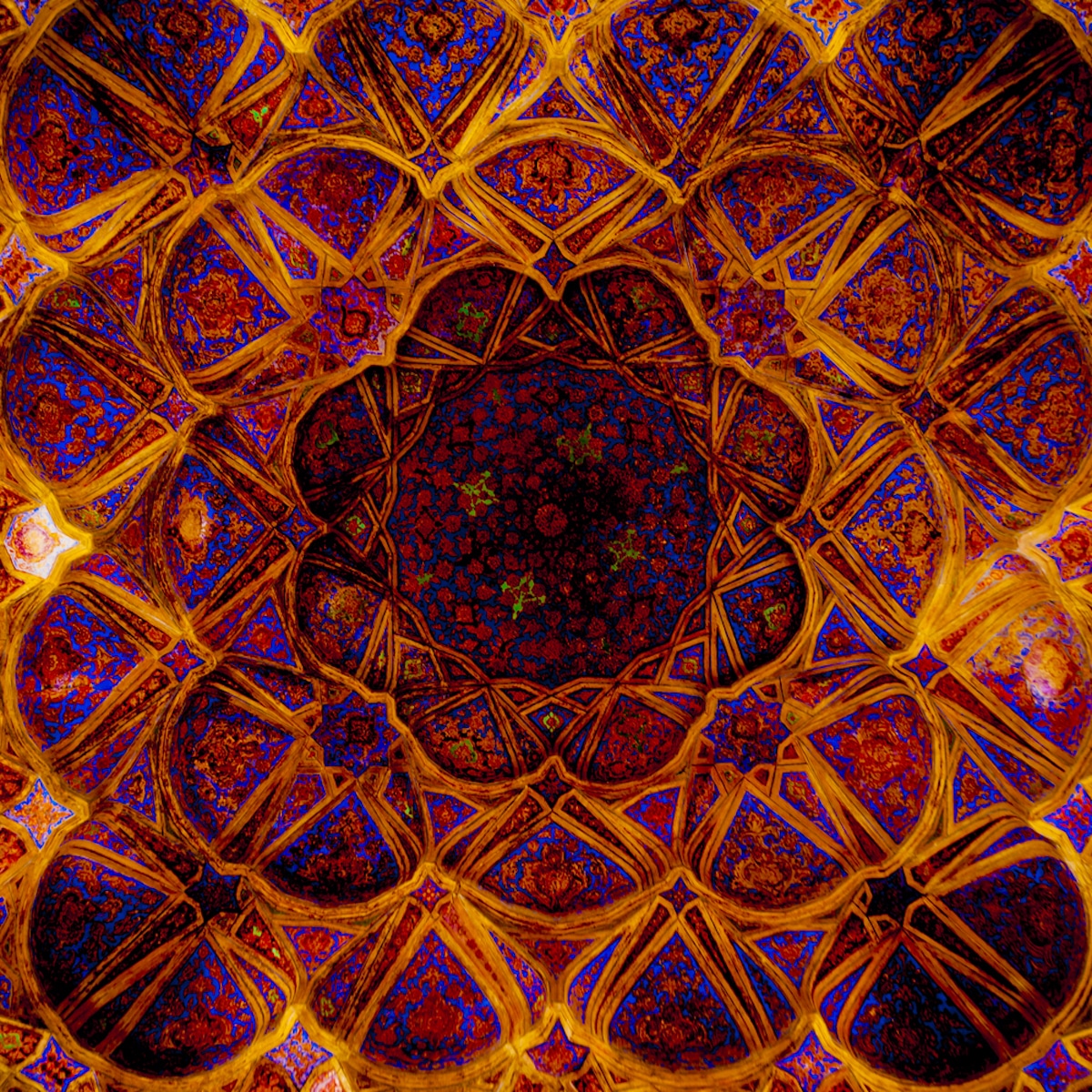 Isfahan Mosque Ceiling Photographed by James Longley