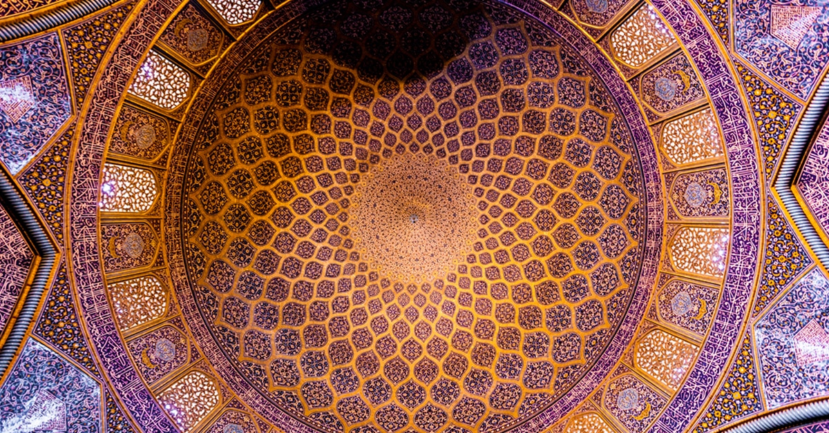 Photographer Captures Dazzling Beauty of Isfahan Mosque Ceilings