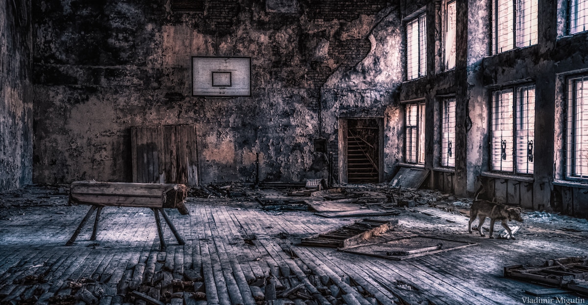 zona de exclusión de Chernóbil fotografía infrarroja