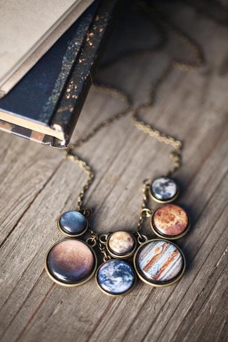 Planet Jewelry Science Jewelry Solar System Necklace Solar System Bracelet BeautySpot