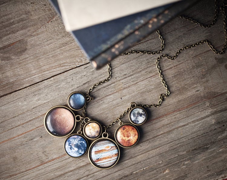 All Solar System Planets Bib Necklace Statement Science Astronomy Jewelry |  eBay