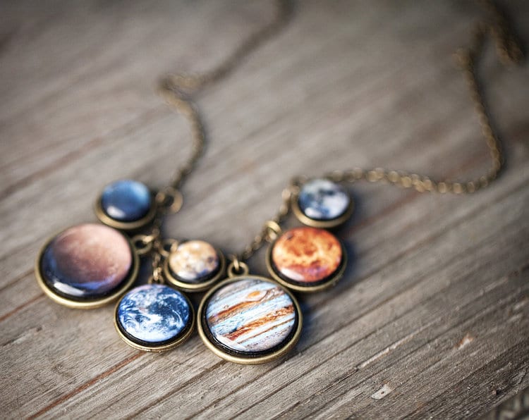 Planet Jewelry Science Jewelry Solar System Necklace Solar System Bracelet BeautySpot