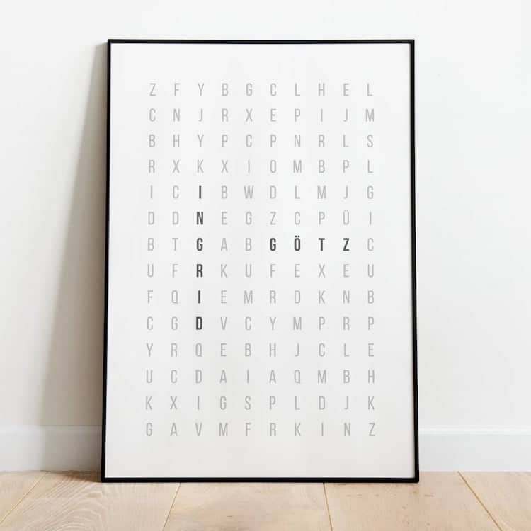 Personalized Crossword Poster