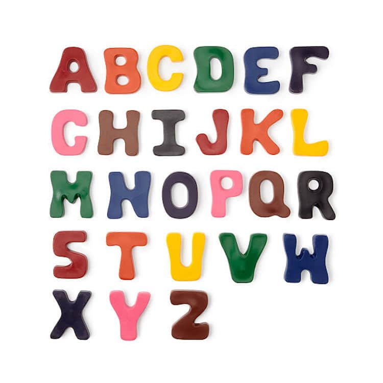 A-to-Z Alphabet Crayons