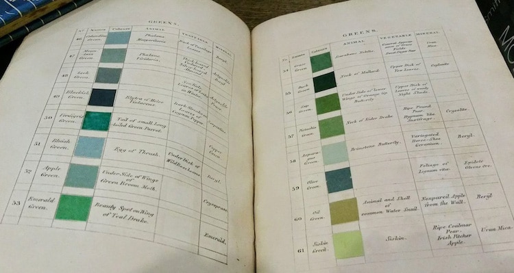 Werner's Nomenclature of Colours Color Guide Color Descriptions Handwritten Book