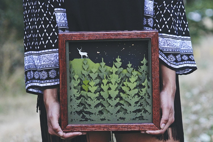 Shadow Box Artist Creates Nature-Inspired Wood Art Made ...