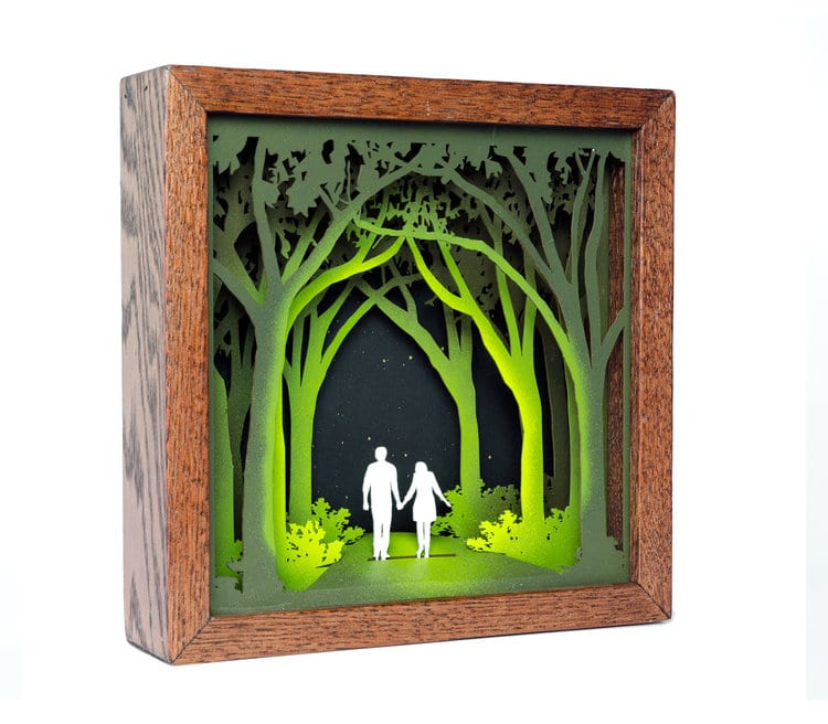 Download Shadow Box Artist Creates Nature Inspired Wood Art Made From Layers Of Oak