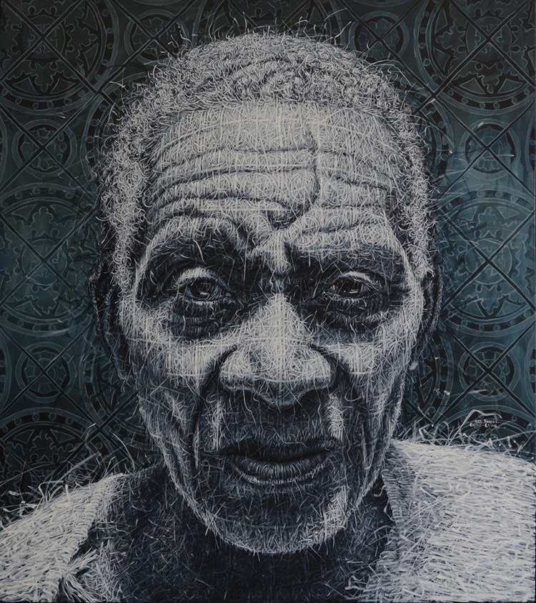 Woven Oil Paintings by Alexi Torres