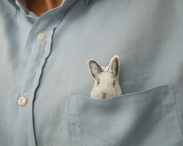 Animal Accessories Rabbit Brooch