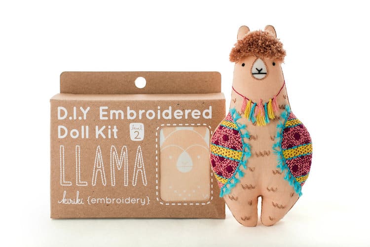 Embroidery Supplies DIY Embroidery Kits Llama Doll