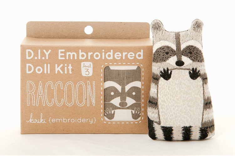 Embroidery Supplies DIY Embroidery Kits Raccoon Doll