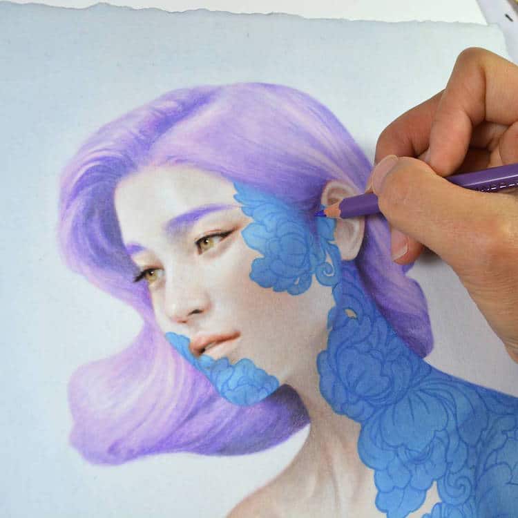 Fairytale Colored Pencil Drawings by Tran Nguyen