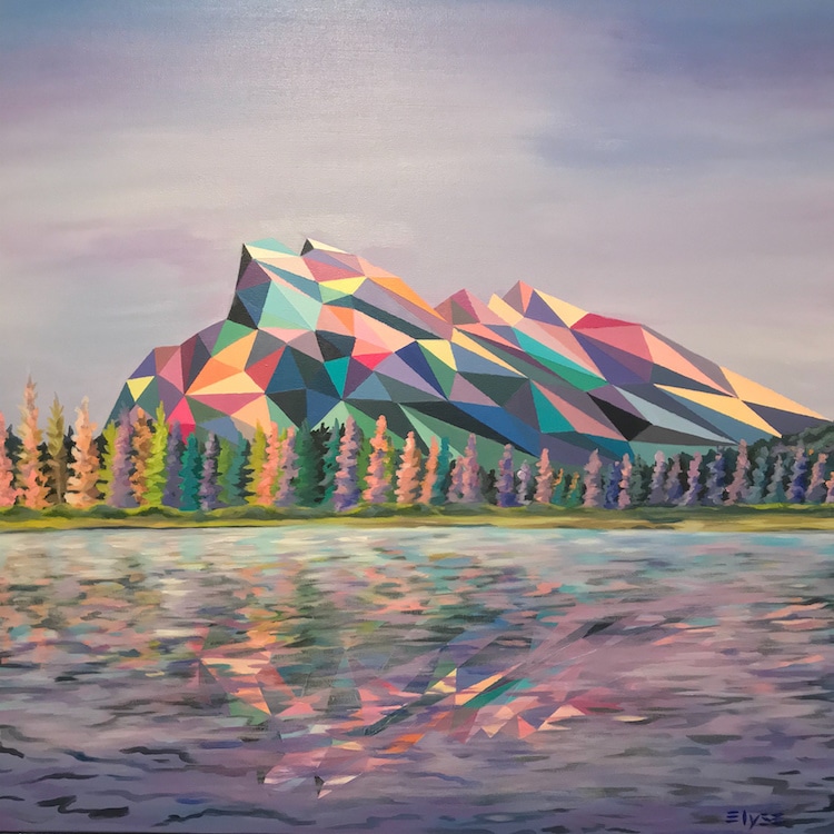 Polygon Paintings Highlight the Geometry of Mountains