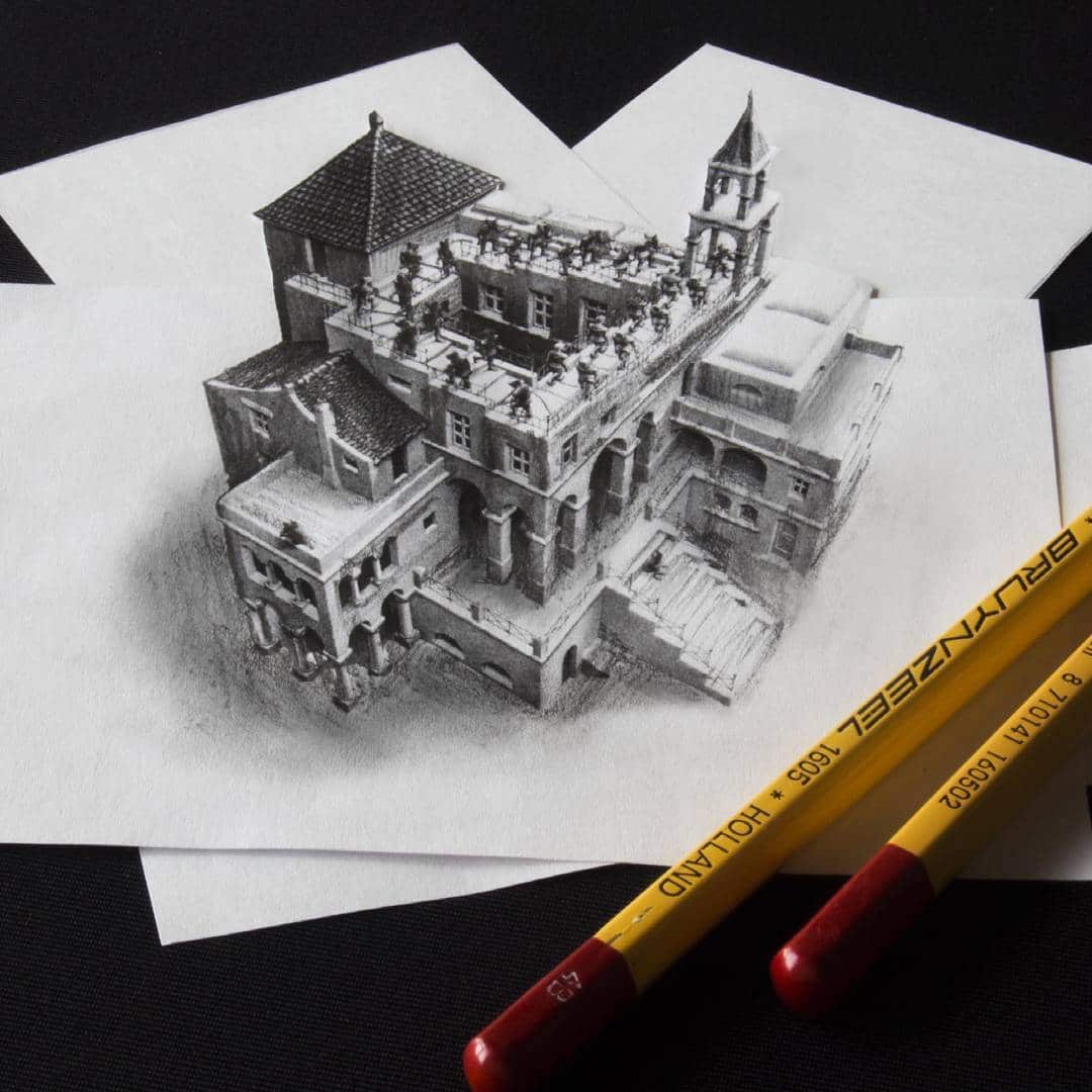 how to draw anamorphic art on paper