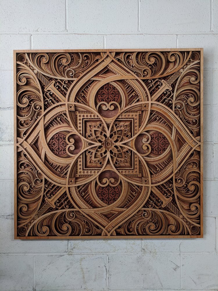 Laser-Cut Wood Wall Art by Gabriel Schama