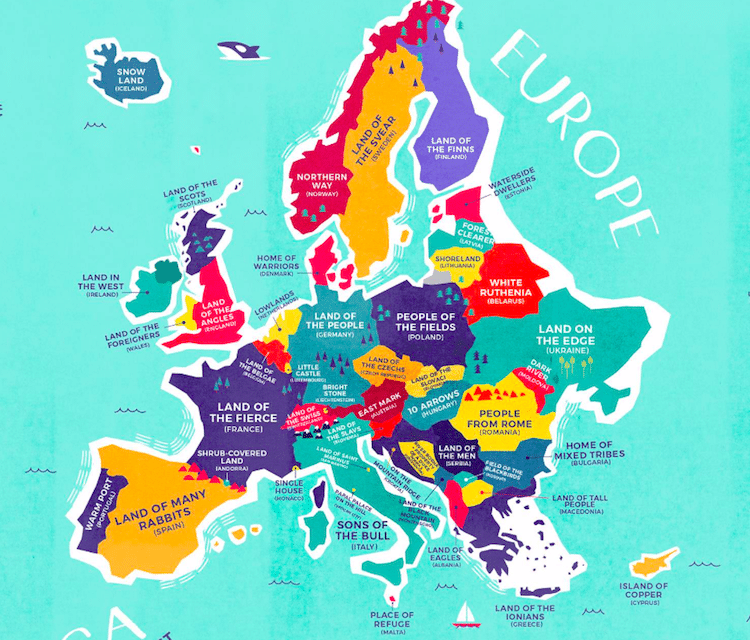 Literal World Map Country Names