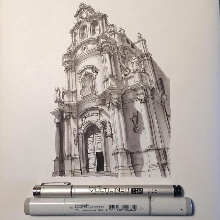 Lorenzo Concas Architectural Sketch