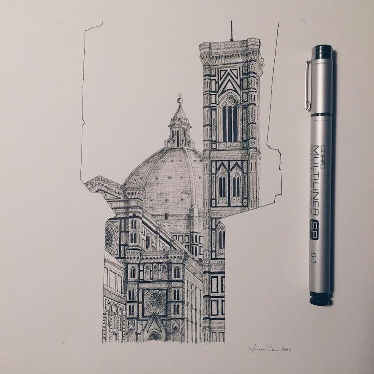 Lorenzo Concas Architectural Sketches