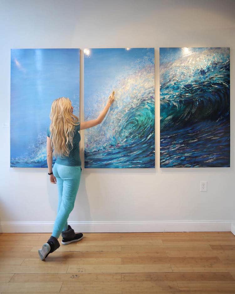 Mixed Media Ocean Goddess Paintings by Lindsay Rapp